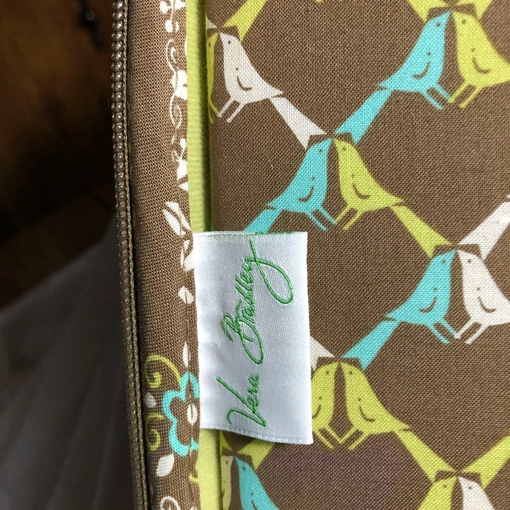 Quilted Brown Floral Computer Travel Tote - Beautiful Vera Bradley